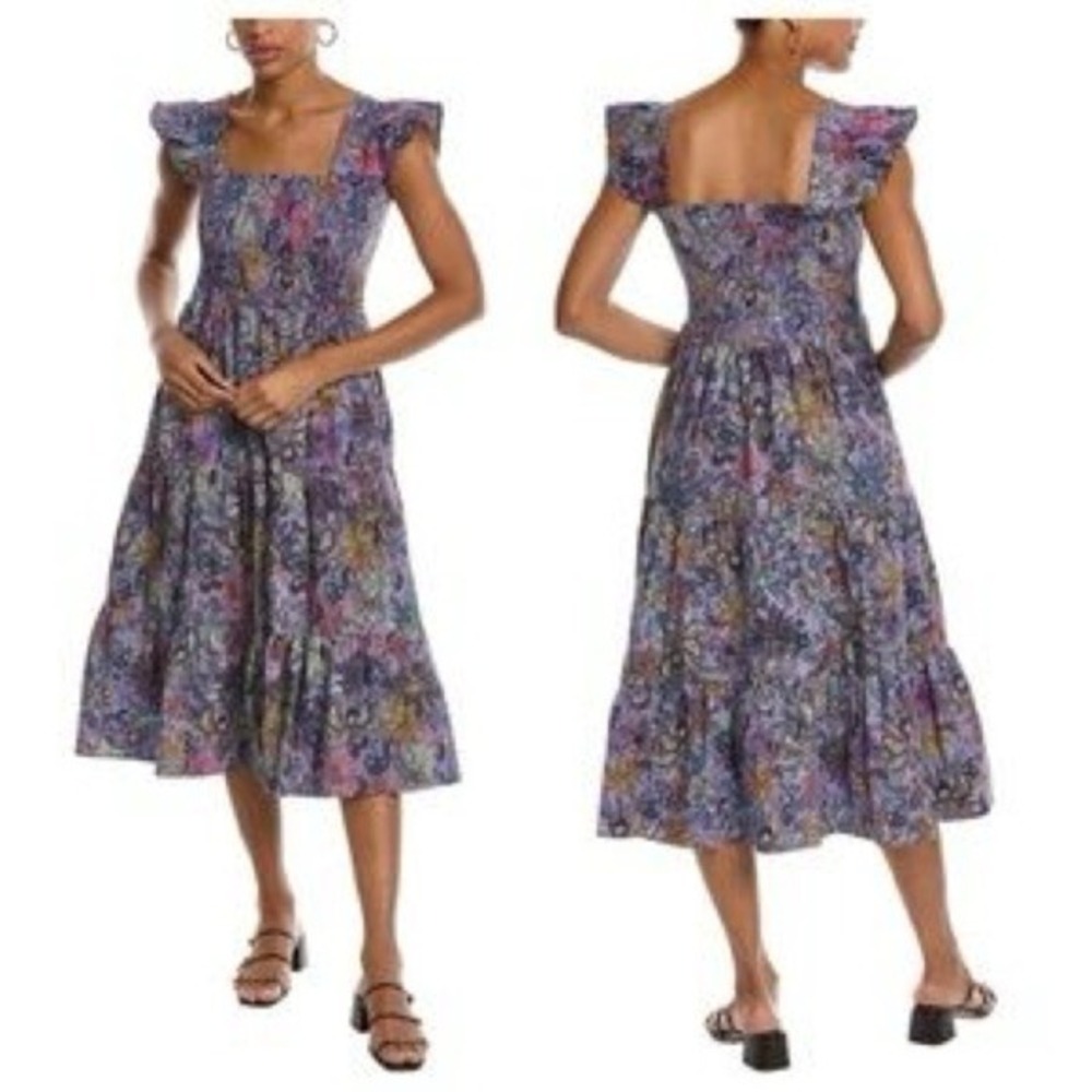 Jude Connally Multicolor Floral Midi‎ Dress